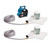 Allegro 9222-02A 2 Worker Double Bib Tyvek Hood Breathing Air Blower Respirator System with two 50’ Hoses