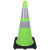 Cortina 03-500-68 DW Series Lime Traffic Cone with Reflective Collars (28")