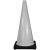 Cortina 03-500-66 DW Series White Traffic Cone (28")