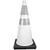 Cortina 03-500-77 DW Series White Traffic Cone with Reflective Collars (28")