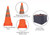 Cortina 03-501-06 Pack N Pop Orange Cone with Reflective Collar (18") (4/Pack)