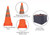 Cortina 03-501-05 Pack N Pop Orange Cone with Reflective Collar and LEDs (30") (5/Pack)