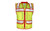 ML Kishigo S5043 Color Contrast High Performance Surveyors Vest (Lime/Red)