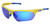 MCR DM1348B Dominator DM3 Safety Glasses with Blue Diamond Mirror lens and Yellow Frame (Each)