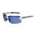 Crossfire 442208 ES6 Premium Safety Eyewear with Silver Gloss Frame and Blue Mirror Lens