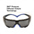3M SF402SGAF-BLU-F Securefit Safety Glasses Blue with Gray Frame and Scotchgard Anti-fog Lens (Each)