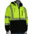 PIP 323-1400S-LY ANSI Type R Class 3 Reversible Full Zip Hooded Sweatshirt with Black Bottom
