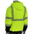 PIP 323-1400S-LY ANSI Type R Class 3 Reversible Full Zip Hooded Sweatshirt with Black Bottom