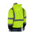 PIP 323-1350B-LY ANSI Type R Class 3 Hooded Pullover Sweatshirt with Black Bottom