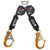 DBI SALA 3100587 Nano-Lok Arc Flash Kevlar Fiber Web Twin-Leg Personal Self-Retracting Lifeline with Rebar Hook (8 ft)