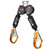 DBI SALA 3100587 Nano-Lok Arc Flash Kevlar Fiber Web Twin-Leg Personal Self-Retracting Lifeline with Rebar Hook (8 ft)