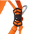 Miller T4700FP Titan Full-Body Harness with Hi‑Viz Webbing and Back D‑Ring with Tongue Leg Buckles