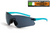 Crossfire 32231 Mini Blade Safety Glasses with Smoke Lens Teal Temples