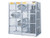 Justrite 23008 Cylinder locker combo for storage - 10/8