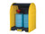 Justrite 28675 EcoPolyBlend DrumShed with rolltop doors