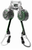 MSA 63111-00D 6' Web Double Mini SRL Triple Lock Aluminum Carabiners