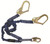 Falltech 8240Y3 Lanyard with 100% 4.5' - 6' Tie-off with Rebar Hooks