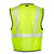 ML Kishigo 1519 Class 2 Lime Single Pocket Zipper Mesh Vest