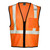ML Kishigo 1520 Class 2 Orange Single Pocket Zipper Mesh Vest