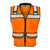 ML Kishigo S5005 Class 2 Orange Performance Surveyors Vest with Zipper