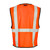 ML Kishigo 1192 Class 2 Orange 6 Pocket Zipper Solid Vest