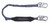 FallTech 8256EL Absorbing Lanyard with 2 Snap Hooks 4 1/2' to 6'
