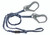 FallTech 8259Y3L Double Leg Lanyard with Loop and Rebar Hooks