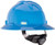 MSA 475368 V-Gard Blue Full Brim Hard Hat with Fas-Trac Suspension