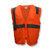 Radians SV2ZOM Hi Viz Class 2 Orange Safety Mesh Vest with Zipper