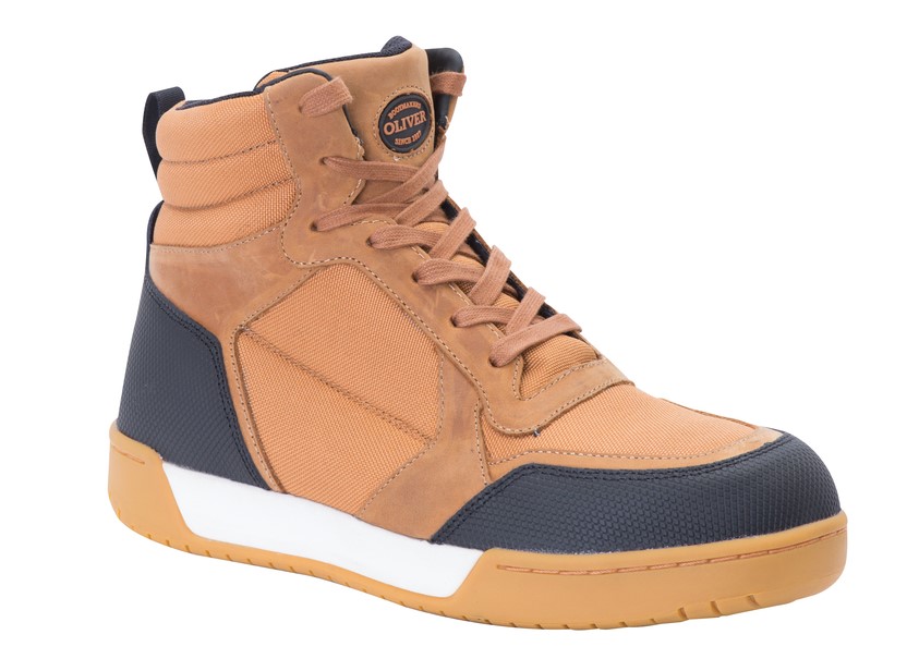 Oliver NEXTGEN Tan/Black Leather/Fabric Work Boots - Industrial