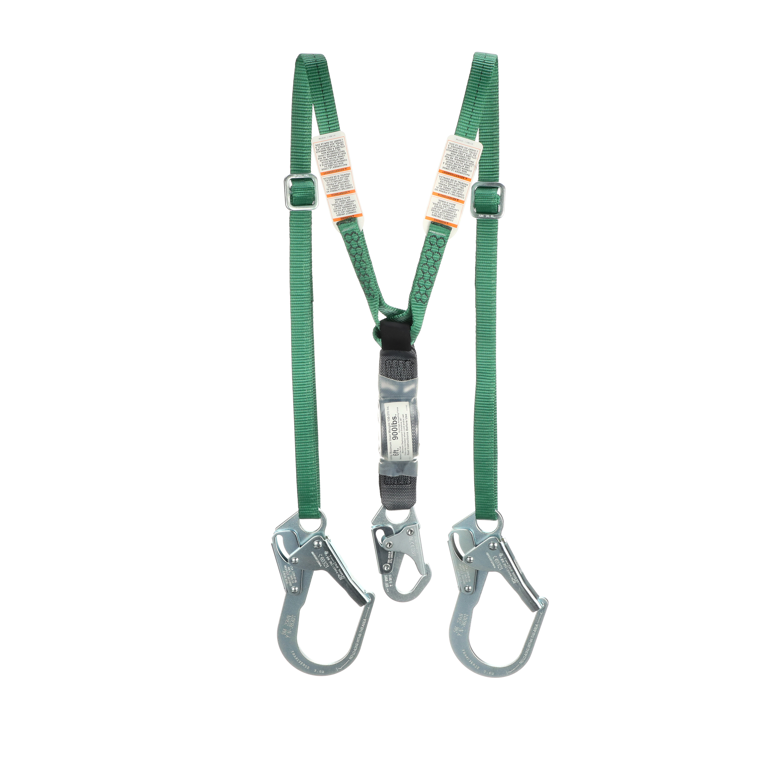 ラナ MSA 10191758 V-Series Twin-Leg Adjustable Energy Absorbing Lanyard