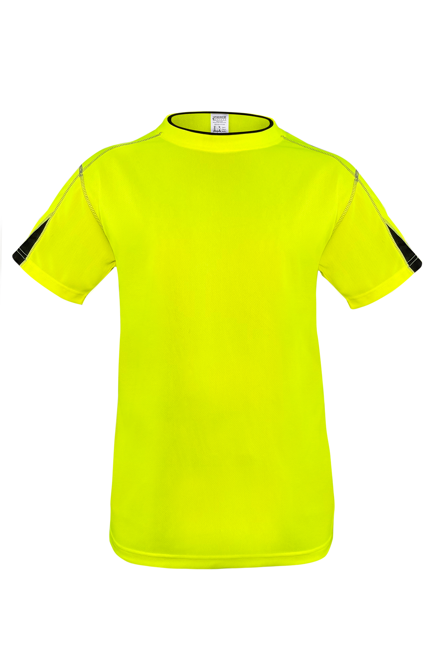 Fierce Safety Performance High Vis Safety Shirt with Moisture Wicking and  Black Trim