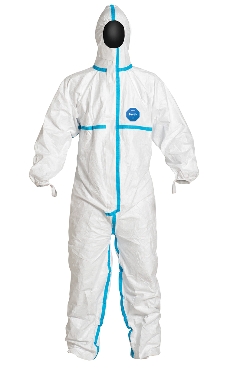 DuPont TY198T Tyvek Coverall with Elastic Wrists and Ankles (25