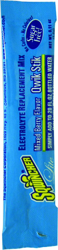 Sqwincher 060101-MB Mixed Berry Lite Quik Stik Mix (50/bag)