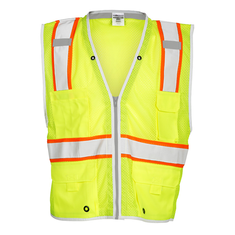 ML Kishigo 1510 Heavy Duty Lime Safety Vest Style Class 2