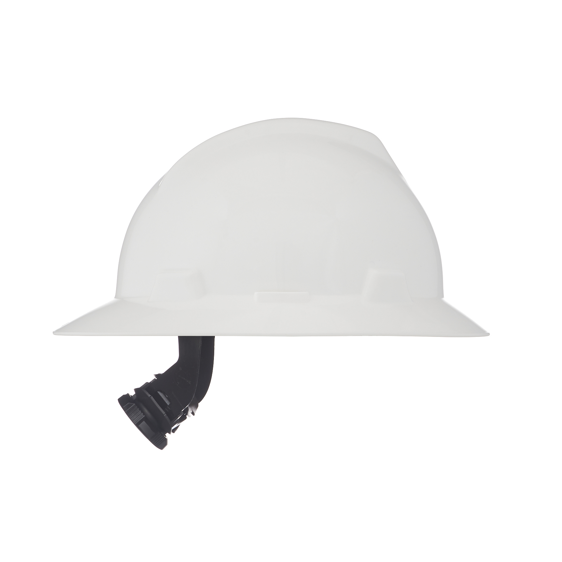 MSA 475369 V-Gard White Full Brim Hard Hat with Fas-Trac 