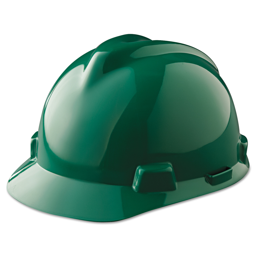 【wata】 MSA 475369 V-Gard Full Brim Hard Hat - Fas-Trac Suspension