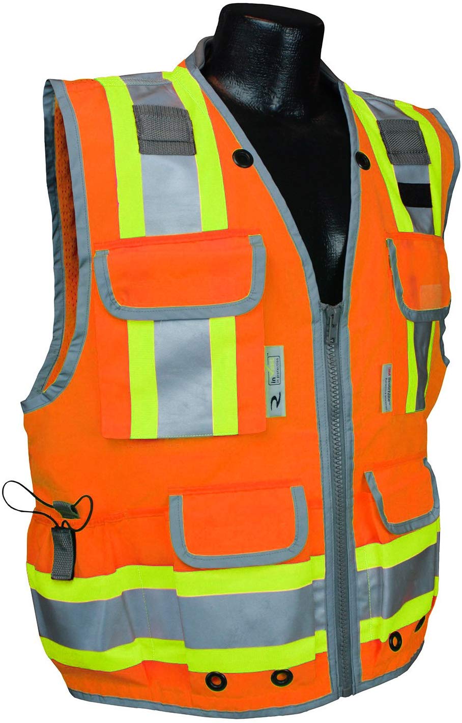 Radians SV55-2Z Class 2 Heavy Woven Two Tone Green Engineer's Safety Vest