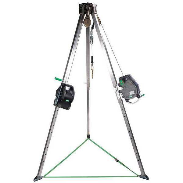 MSA 10163033 Workman Tripod Kit with SS 50' Rescuer and 65' Winch