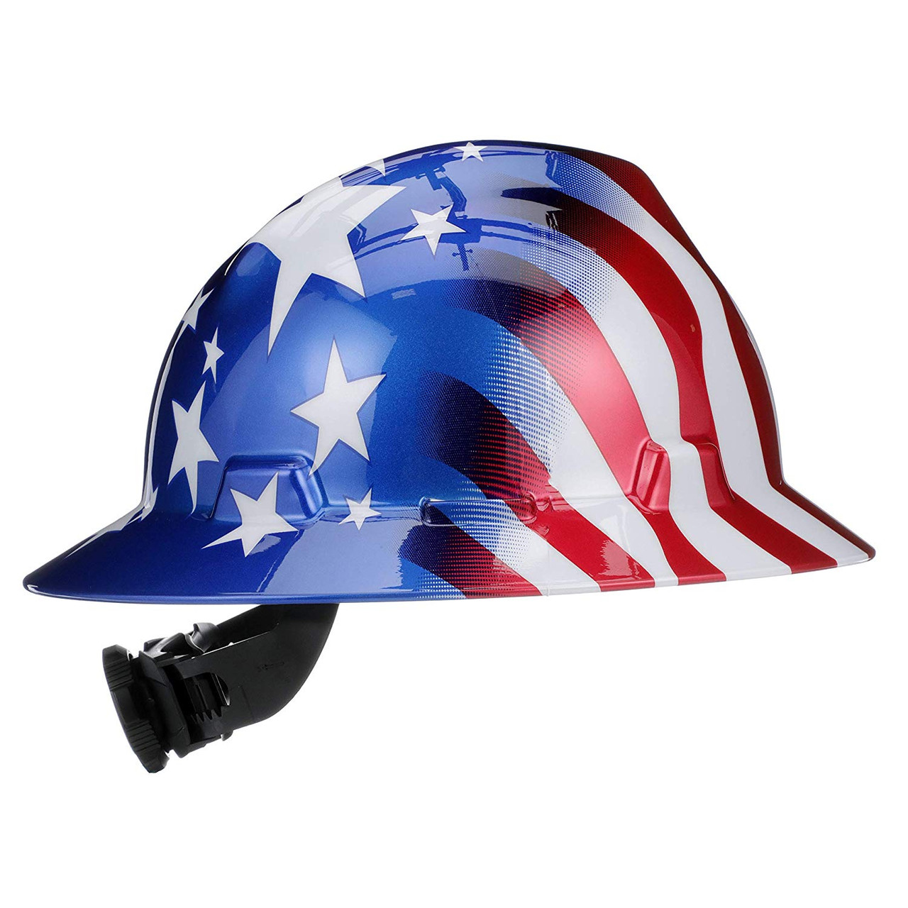 MSA 10071157 American Freedom Series V-Gard Full Brim Hard Hat