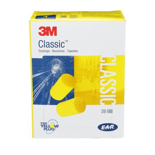 3M 310-1060 E-A-R Classic Uncorded Earplugs (30 Pairs)