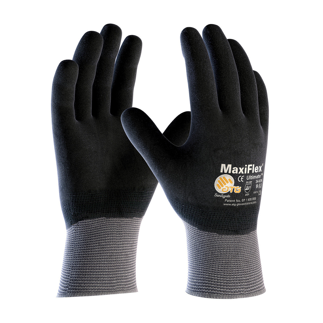 MaxiFlex 34-876 Gloves Nitrile Micro-Foam Grip on Full Hand (Pair)