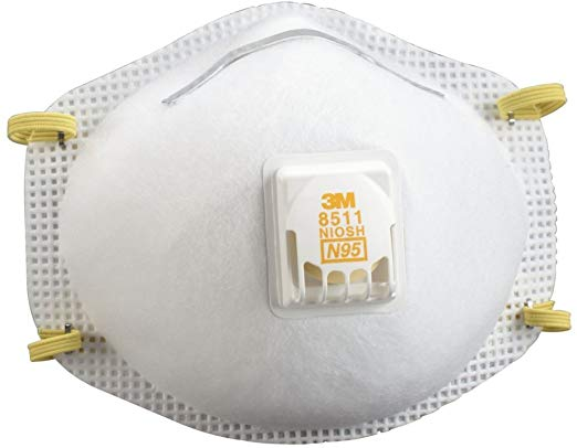 3M 8511 Cool Flow Particulate N95 Respirator with Valve (Box/10)