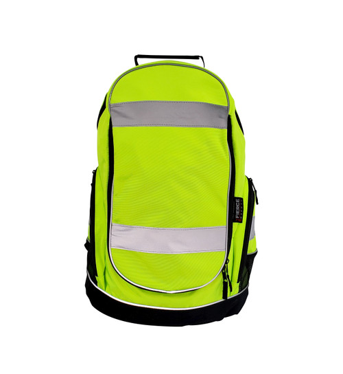 Fierce Safety AC400H High Vis Green Comfort Backpack with Reflective Tapes