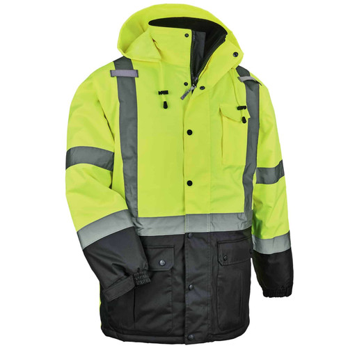 Three Weather ロンスケ 2-in-1 Hi-Vis Winter Bomber Jacket | Ergodyne