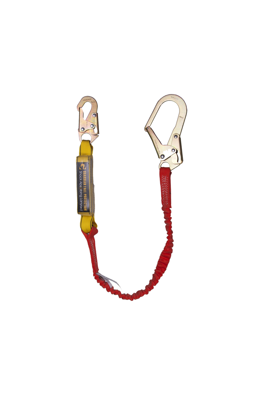 Guardian 11902 Stretch Lanyard Single Leg Steel Rebar Hook 4 1/2 ' - 6'