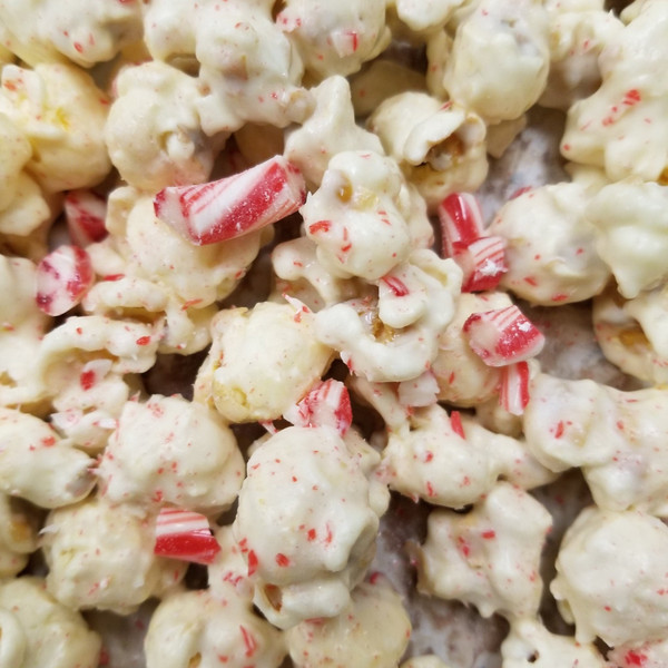 Seasonal. White Chocolate Peppermint Popcorn is the perfect snack for those white chocolate and peppermint lovers.
