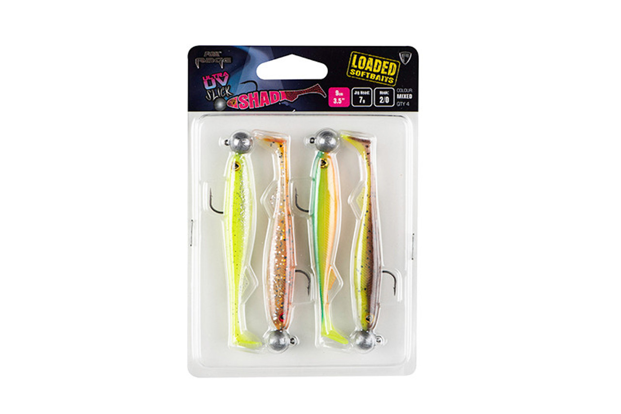 Fox Rage Ultra UV Slik Shad Loaded - Mixed 9cm - Hooked Tackle