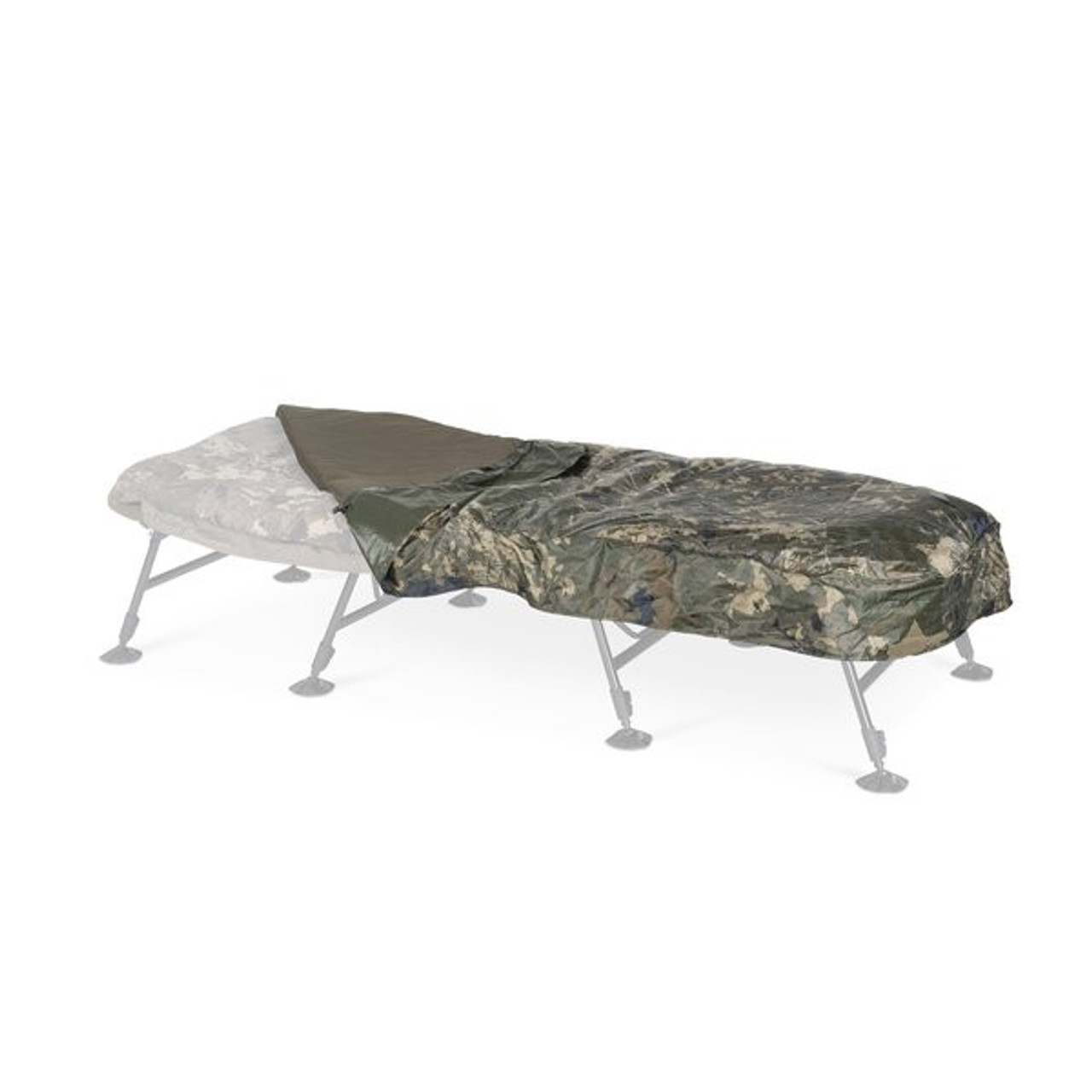 Nash Indulgence Camo Waterproof Bedchair Cover Wide - Hooked Tackle