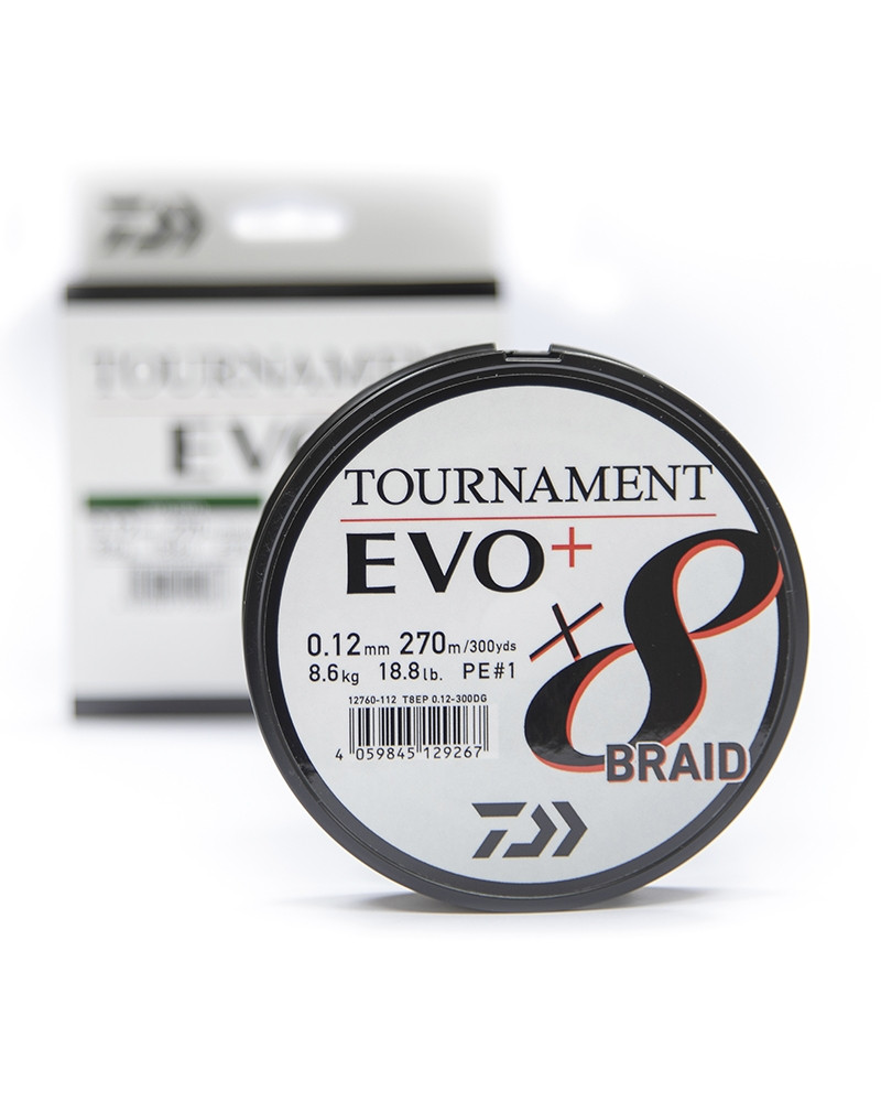Tresse Daiwa J Braid X8 DAIWA Tournament X8 Braid EVO Dunkelgrün Je